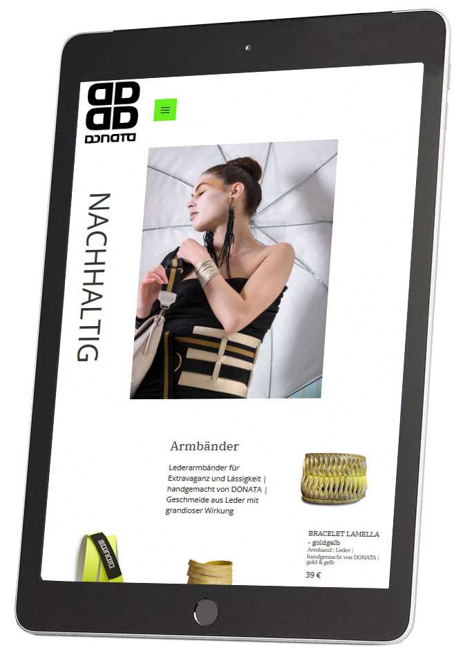 Resonsives Webdesign Donata Design Taschen & Accessoires